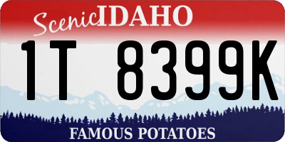 ID license plate 1T8399K