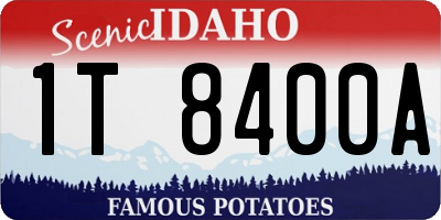 ID license plate 1T8400A