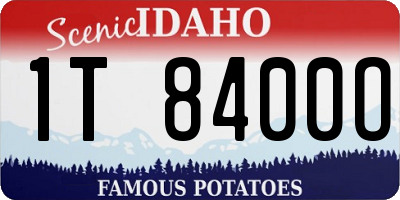ID license plate 1T8400O
