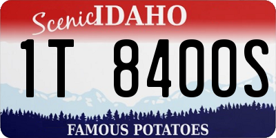ID license plate 1T8400S