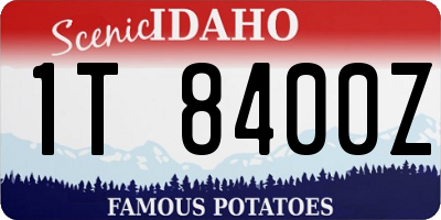 ID license plate 1T8400Z