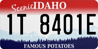 ID license plate 1T8401E