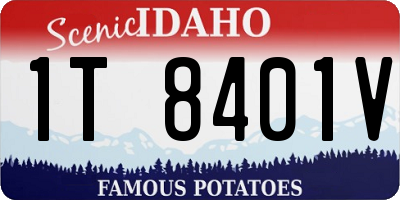 ID license plate 1T8401V