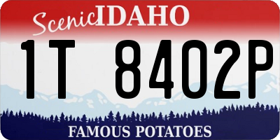 ID license plate 1T8402P