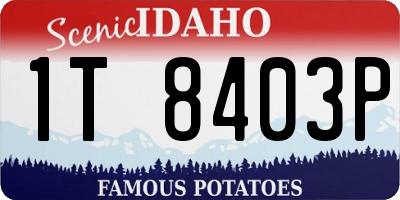 ID license plate 1T8403P