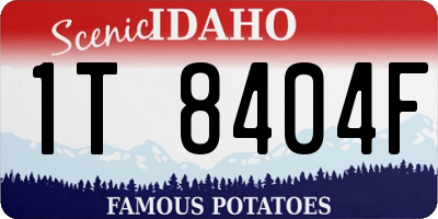 ID license plate 1T8404F
