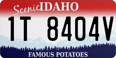 ID license plate 1T8404V