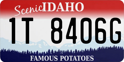 ID license plate 1T8406G