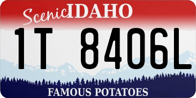 ID license plate 1T8406L
