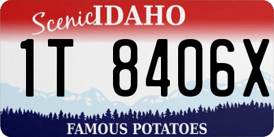 ID license plate 1T8406X