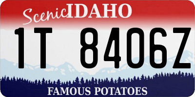 ID license plate 1T8406Z