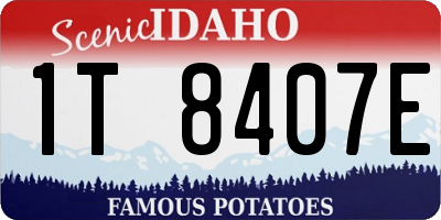ID license plate 1T8407E