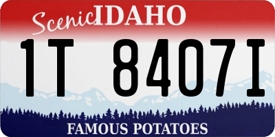 ID license plate 1T8407I