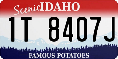 ID license plate 1T8407J