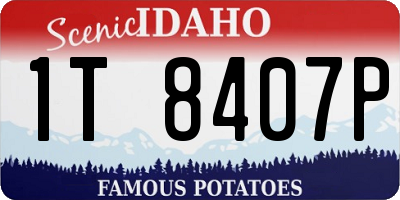 ID license plate 1T8407P