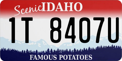 ID license plate 1T8407U