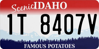 ID license plate 1T8407V