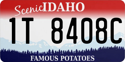 ID license plate 1T8408C