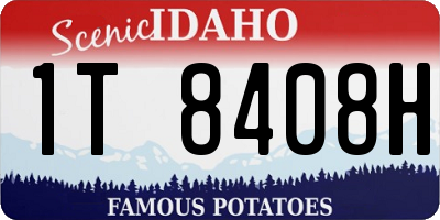 ID license plate 1T8408H
