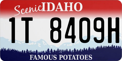 ID license plate 1T8409H