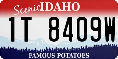 ID license plate 1T8409W
