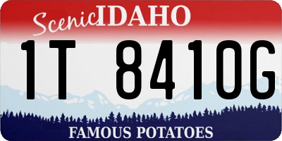 ID license plate 1T8410G