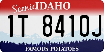 ID license plate 1T8410J