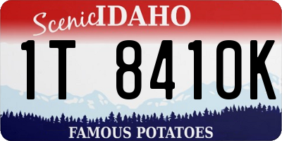 ID license plate 1T8410K