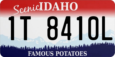 ID license plate 1T8410L