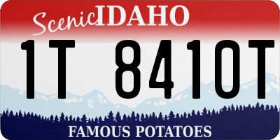 ID license plate 1T8410T