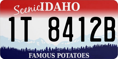 ID license plate 1T8412B