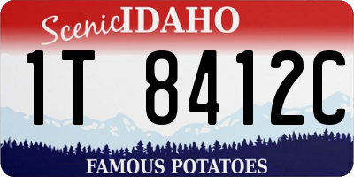 ID license plate 1T8412C
