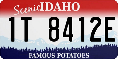 ID license plate 1T8412E