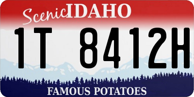 ID license plate 1T8412H