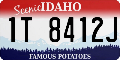 ID license plate 1T8412J