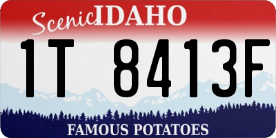 ID license plate 1T8413F