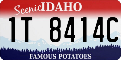 ID license plate 1T8414C