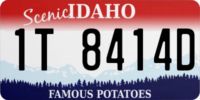 ID license plate 1T8414D