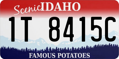 ID license plate 1T8415C