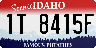 ID license plate 1T8415F