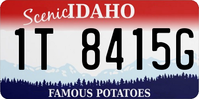 ID license plate 1T8415G