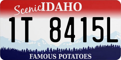ID license plate 1T8415L