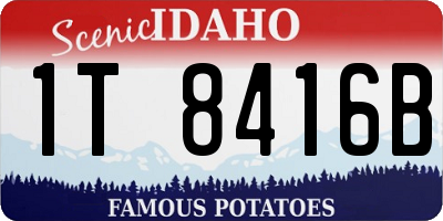 ID license plate 1T8416B
