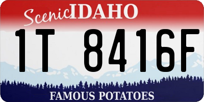 ID license plate 1T8416F