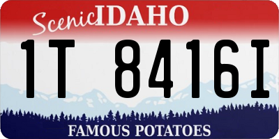 ID license plate 1T8416I