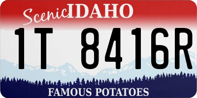 ID license plate 1T8416R