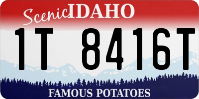 ID license plate 1T8416T