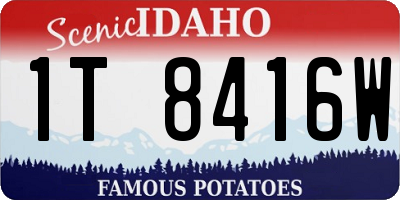 ID license plate 1T8416W