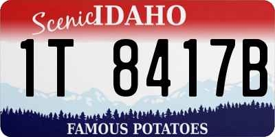 ID license plate 1T8417B