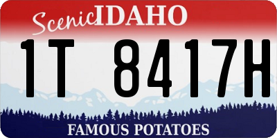 ID license plate 1T8417H